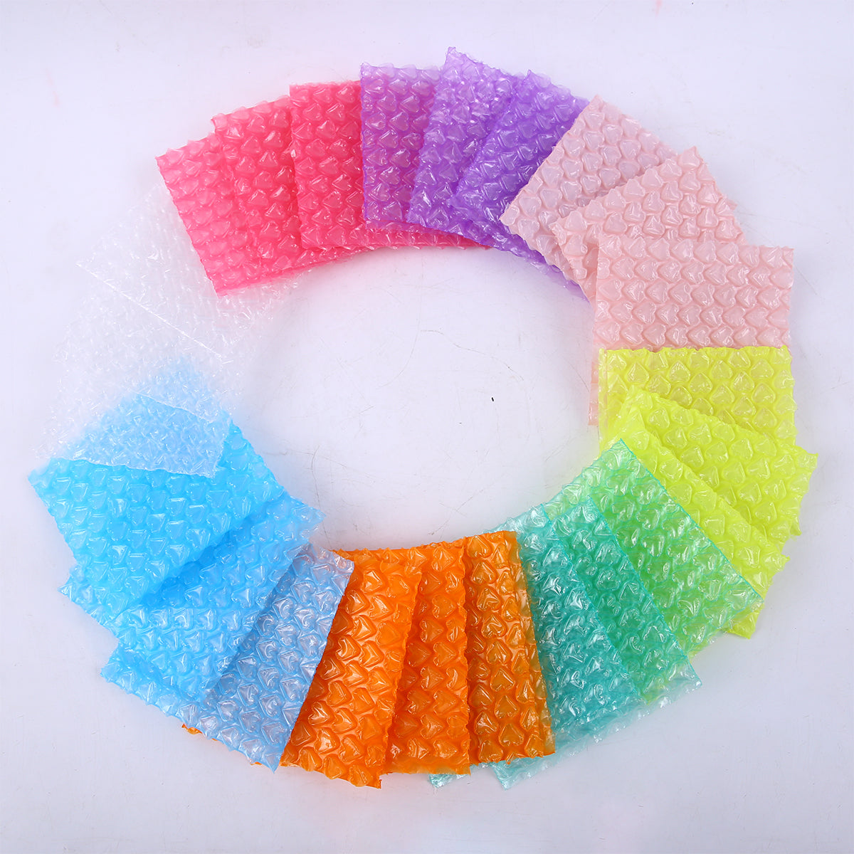 10-piece set｜Multicolor Bubble Roll 10pic | Card Size | Ideal for Small Items